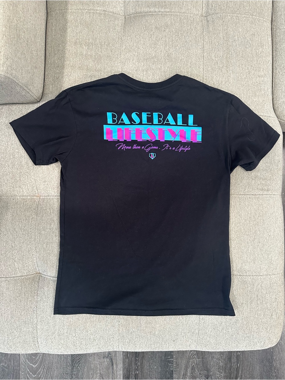 Baseball Lifestyle Men's Black Graphic Short-Sleeve Tee